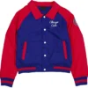 Chicago Cubs Royal Blue And Red Throwback Varsity Jacket