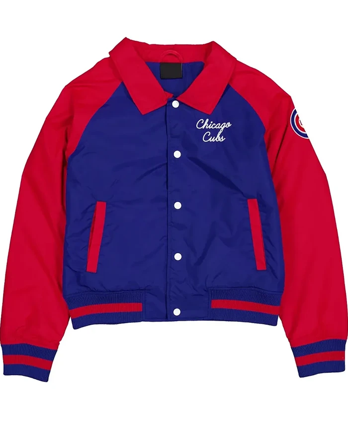 Chicago Cubs Royal Blue And Red Throwback Varsity Jacket