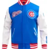 Chicago Cubs Script Tail Classic Letterman Varsity Jacket