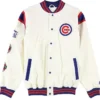 Chicago Cubs World Series Champions Off White Varsity Jacket