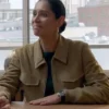 Chicago Fire 2025 Stella Kidd Suede Bomber Leather Jacket