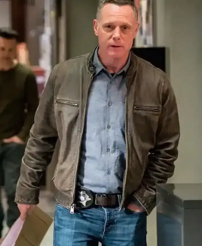 Chicago P.D. Jason Beghe Brown Leather Jacket