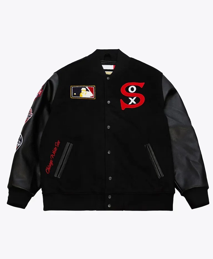 Chicago White Sox Black Out Vintage Varsity Jacket