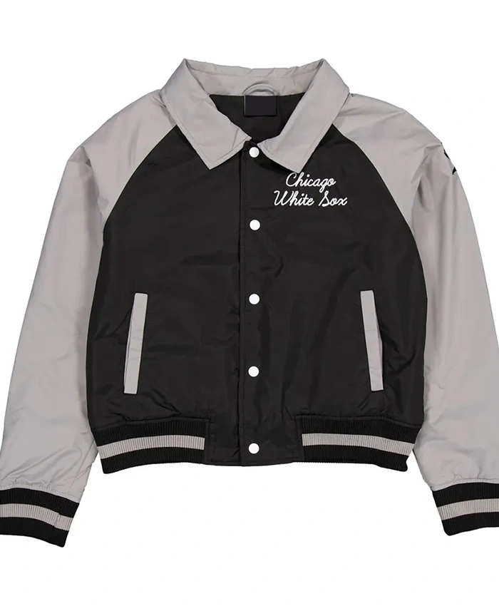 Chicago White Sox Black And Grey Throwback Jacket