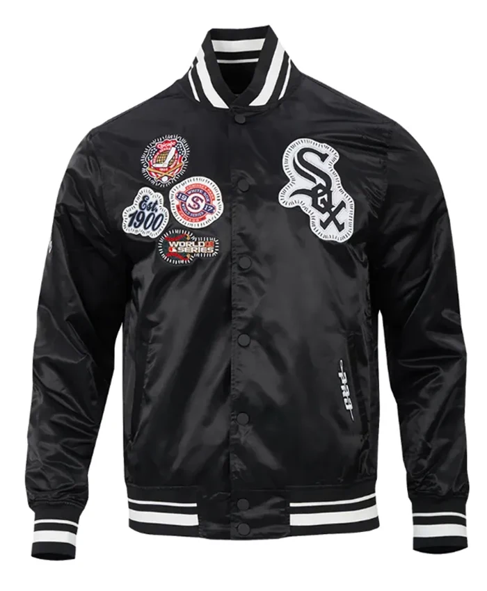 Chicago White Sox Diy Pick Stitch Classic Black Varsity Jacket