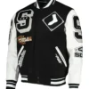 Chicago White Sox Mashup Black And White Wool And Leather Full Snap Varsity Jacket