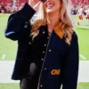 Chiefs Vs 49ers Game Brittany Mahomes Navy Blue Denim Jacket