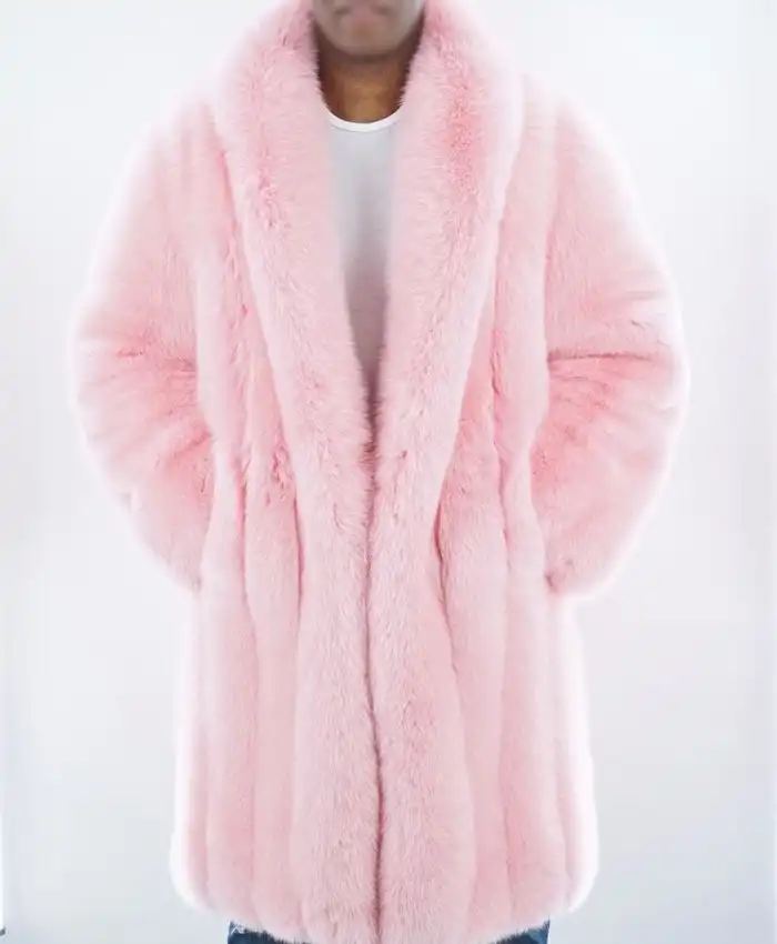 Chinchilla Fur Pink Coat