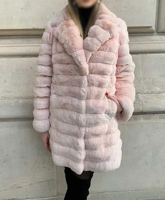 Chinchilla Pink Fur Jacket