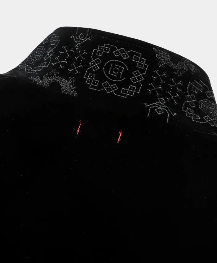 Chinese New Year Black Velvet Jacket - Image 3
