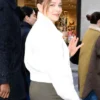 Chloe Grace Moretz NYC White Crop Jacket