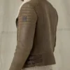 Chocolate Brown Aviator Leather Sheepskin Jacket