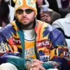 Chris Brown Los Angeles Lakers Game Leather Jacket
