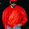 Chris Brown Paris 2026 Red Jacket