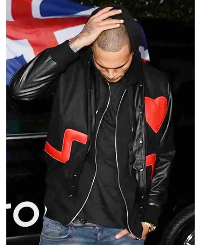 Chris Brown Red Heart Jacket