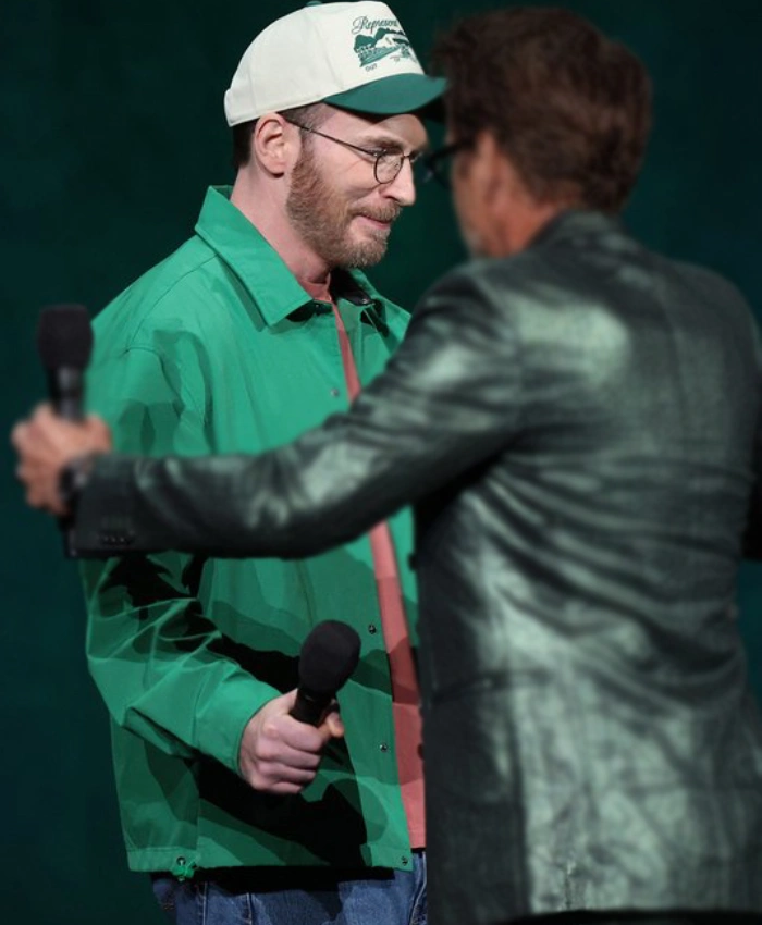 Chris Evans CinemaCon 2026 Green Satin Jacket - Image 3