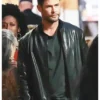 Chris Hemsworth Movie Crime 101 Davis 2026 Black Bomber Leather Jacket