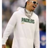 Christian Watson Packers White Pullover Unisex Hoodie