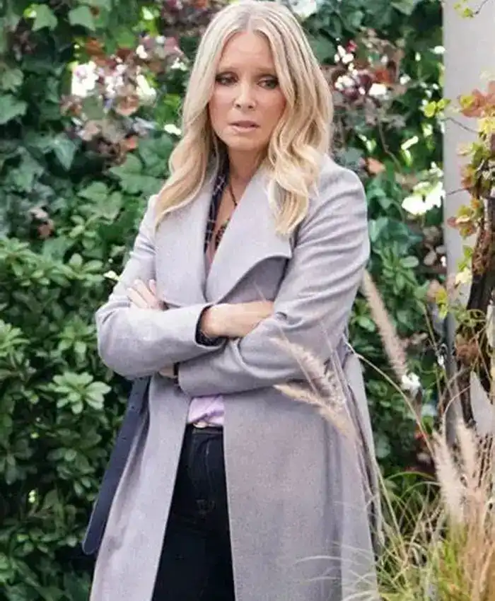 Christine Blair The Young And The Restless Grey Trench Coat