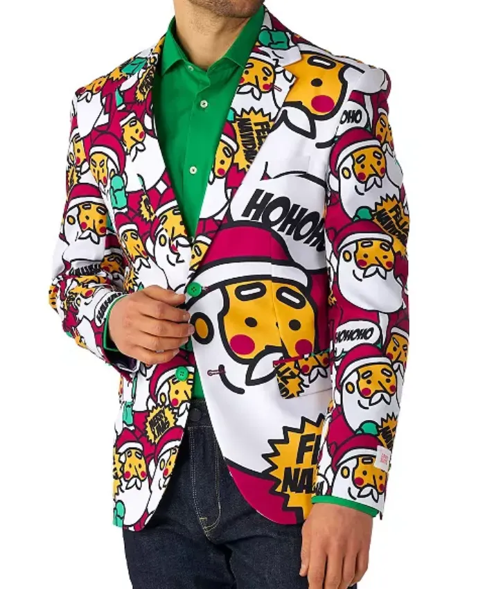 Christmas Giftmas Eve Printed Blazer