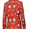 Christmas Tree Lights Red Printed Blazer