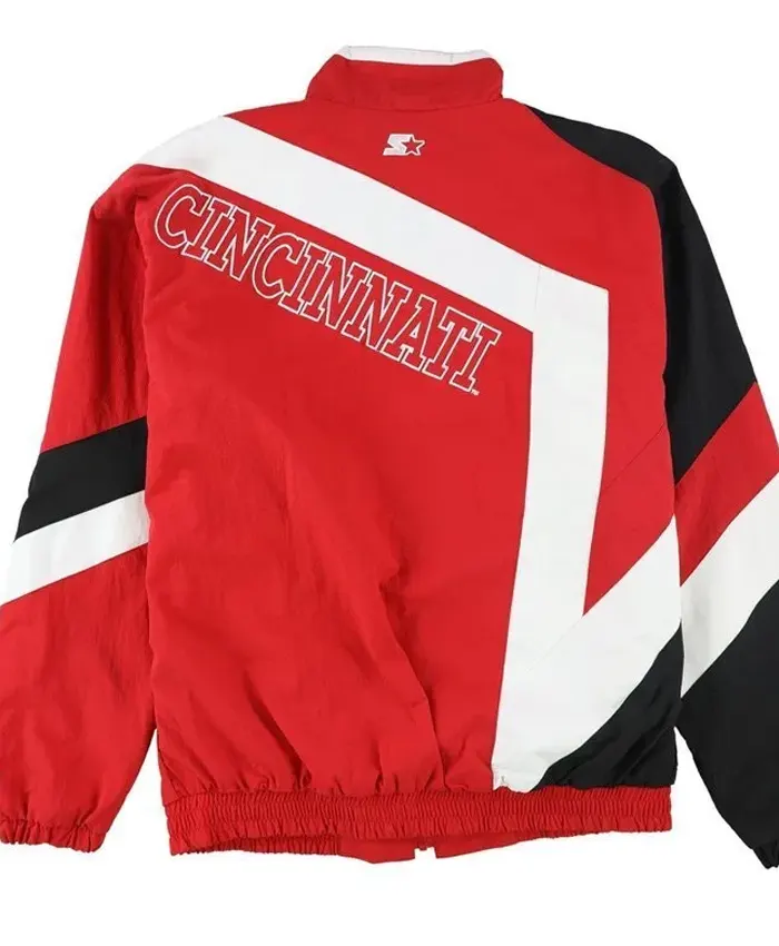 Alternative view of Cincinnati Bearcats Star Windbreaker Red Jacket