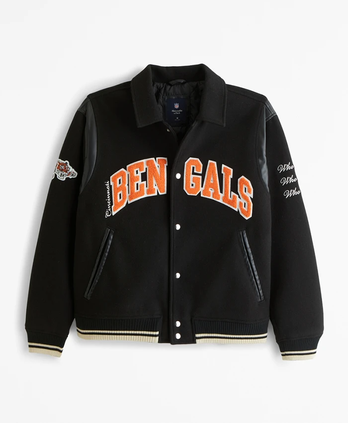 Cincinnati Bengals Black Varsity Jacket