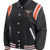 Cincinnati Bengals Lightweight Black Full Snap Satin Varsity Jacket
