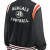 Cincinnati Bengals Lightweight Black Satin Varsity Jacket