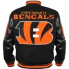 Cincinnati Bengals Mashup Leather Sleeves Varsity Jacket