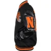 Cincinnati Bengals Mashup Rib Black WoolLeather Varsity Jacket