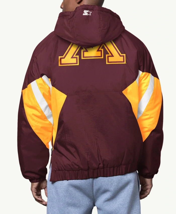 Classic Breakaway Minnesota Golden Gophers Half Zip Pullover Hooded Jacket