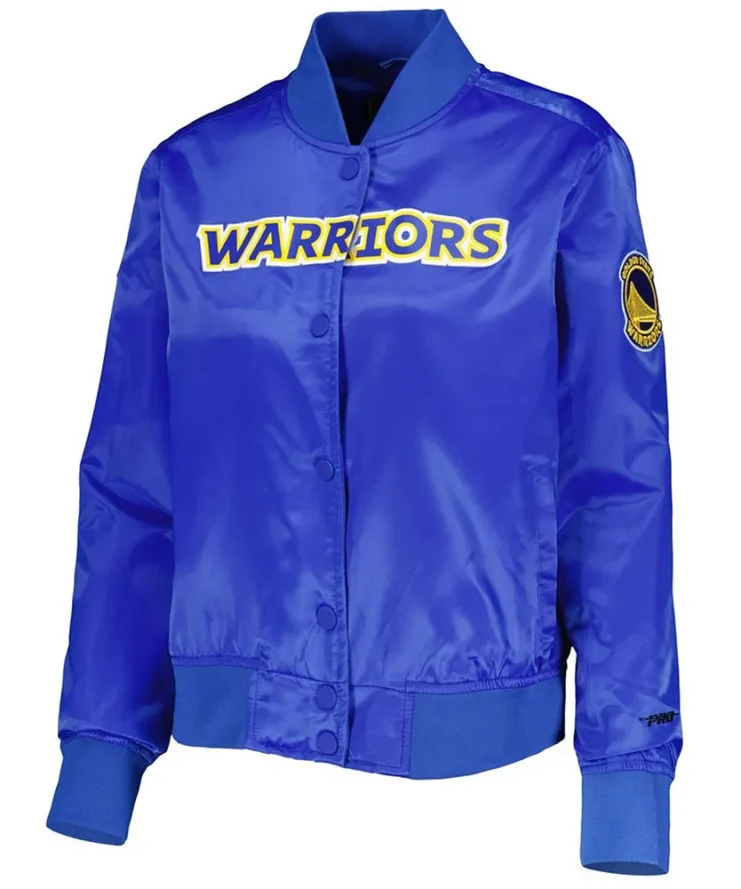 Classics Golden State Warriors Royal Satin Jacket