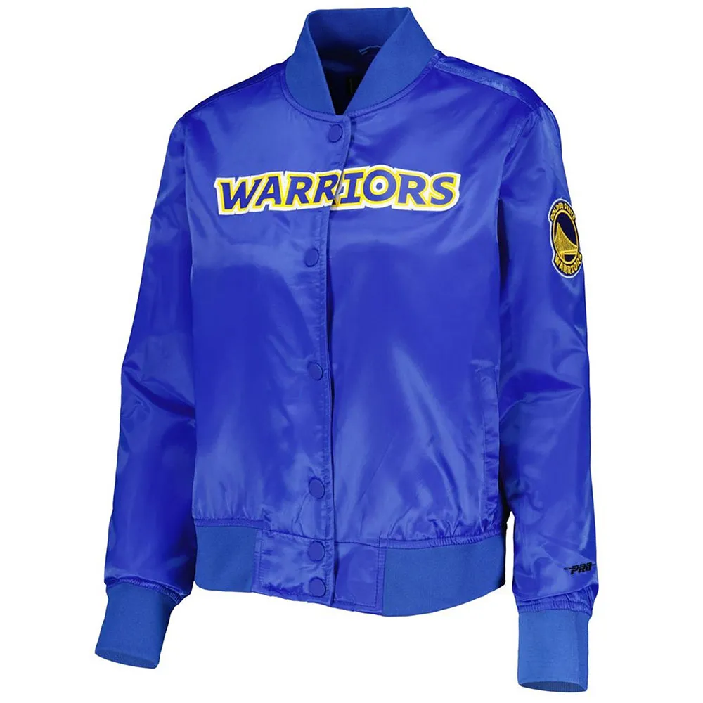 Classics Golden State Warriors Royal Satin Jacket