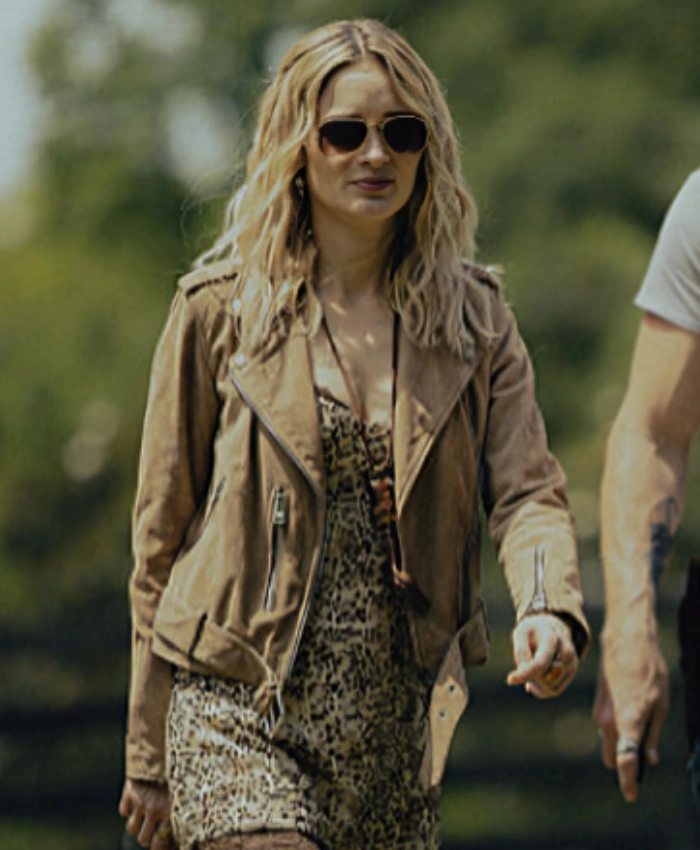 Bella Heathcote Tulsa King S03 Moto Leather Jacket