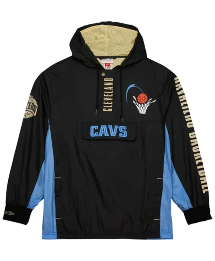 Cleveland Cavaliers Black Team Vintage Windbreaker Jacket