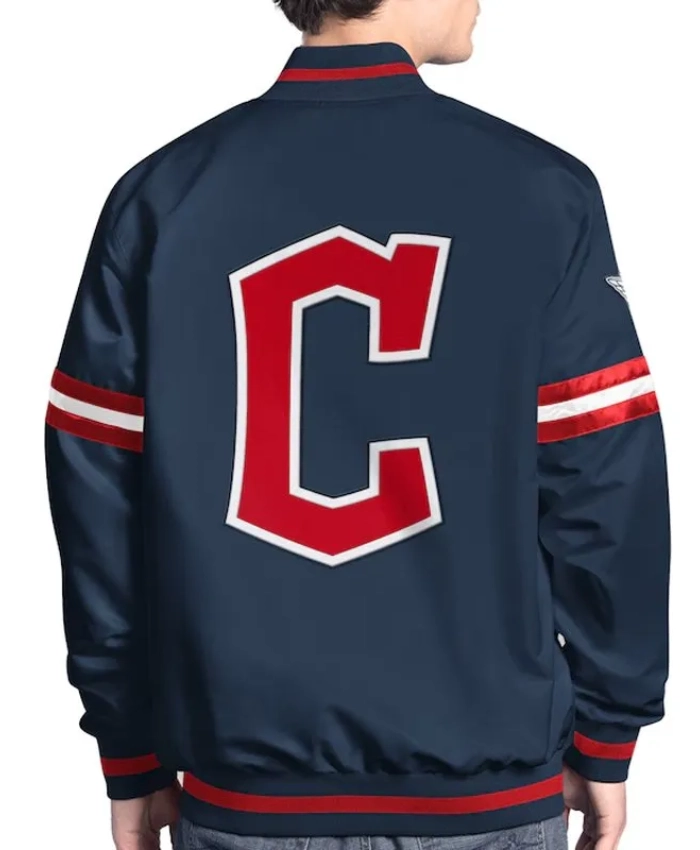Cleveland Guardians Scout Varsity Full Snap Satin Jacket