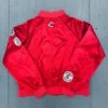 Cleveland Indians 2000s Cooperstown Bomber Full Zip Satin Red Jacket