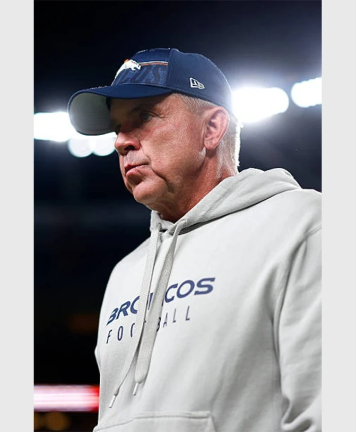 Coach Sean Payton Denver Broncos 2025 Grey Pullover Hoodie