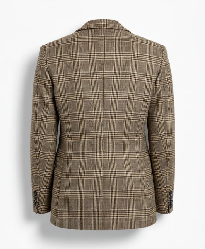 Elle Fanning Coach Spring 2026 Plaid Blazer - Image 5