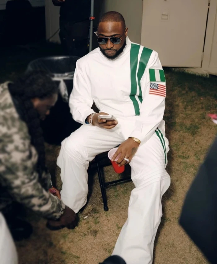 Coachella 2026 Davido Celebrity White Tracksuit - Image 2