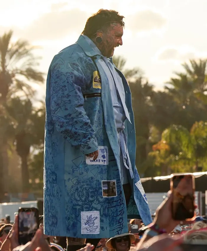 Coachella 2026 Teddy Swims Blue Coat - Image 2