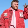 Coachella Valley Music And Arts Festival 2026 Teddy Swims Red Cotton Printed Coat