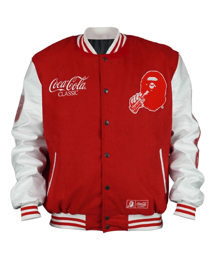 Coca Cola Varsity Red And White Jacket