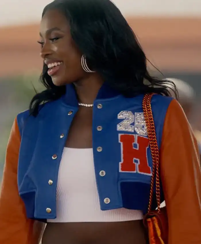 Coco Jones Bel Air S03 Crop Varsity Jacket