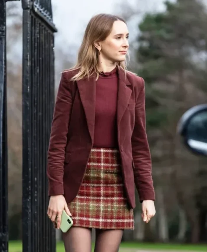 Code Of Silence S01 Rose Ayling Ellis Maroon Blazer