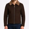 Coffner Brown Shearling Fur Jacket for sale