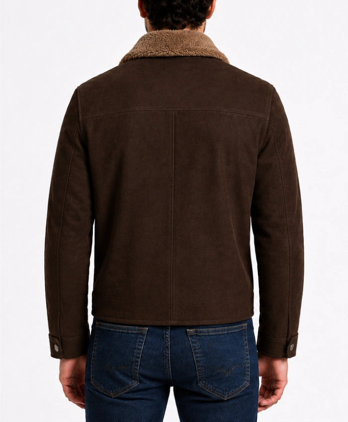 Mens Coffner Brown Shearling Fur Jacket