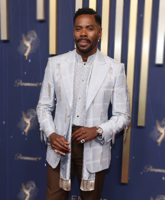 Colman Domingo Emmys Red Carpet Embellished Blazer