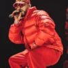 Colombia Show 2026 Ryan Castro Red Puffer Jacket For Sale